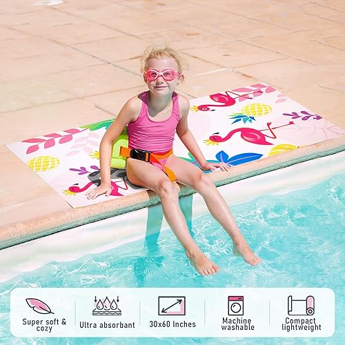 Miniatura 3 de WERNNSAI Toalla de playa - Toalla de baño Flamingo