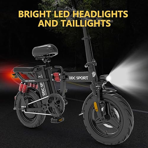 Miniatura 5 de Folding Electric Bike for Adults, Peak 750W Motor 25MPH, 48V 20Ah Removable Battery 35-55Miles Ebike,14'' Lightweight & Portable Adults Electric