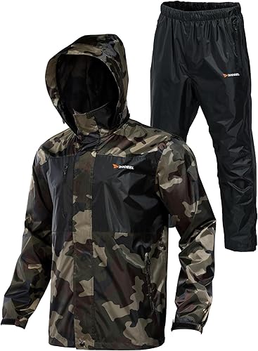 Miniatura 16 de Rodeel Traje impermeable para pesca para hombres (conjunto de chaqueta y pantalón de lluvia)