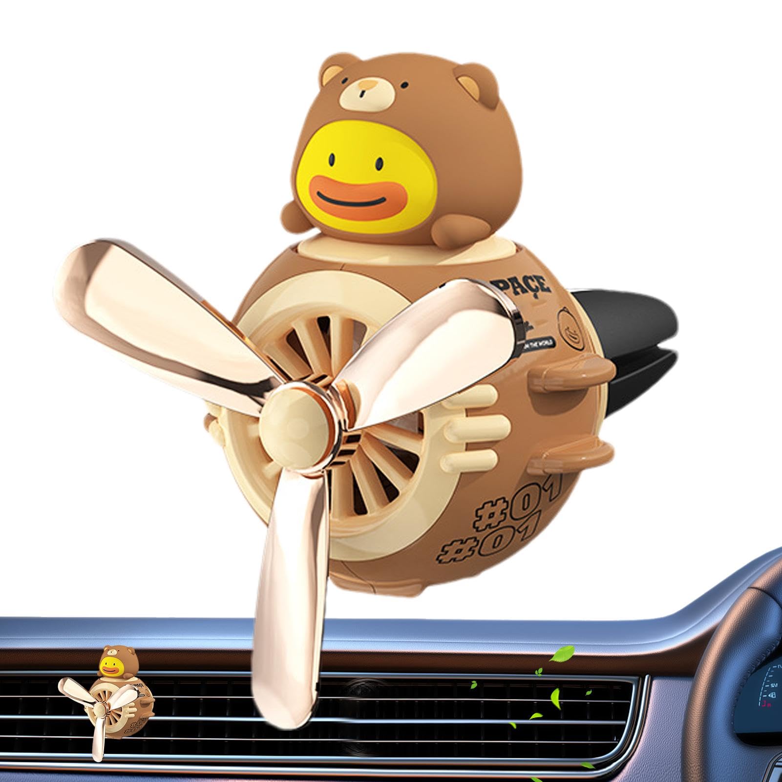 Diffusore di profumo per auto a forma di cartone animato, clip in morbido silicone, deodorante per auto