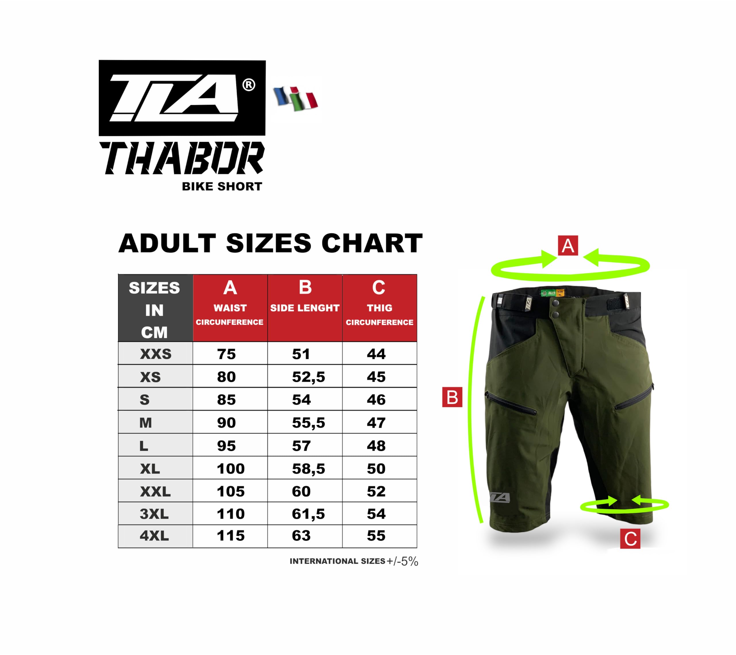 TLA THABOR Pantaloncini MTB Enduro e Trekking, Elasticizzati, Traspiranti Unisex per Uomo e Donna, Abbigliamento Ciclismo e Outdoor, Pantaloni Ciclismo, Short Bici Escursionismo.
