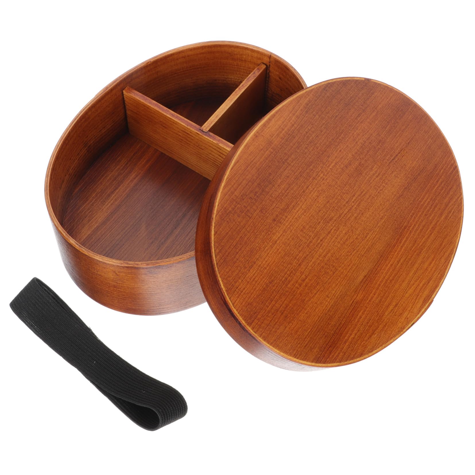 Boîte à Bento en Bois Portable Couvercle Scellé, Boîte à Lunch Japonaise