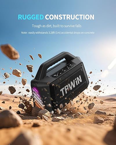 Miniatura 4 de Altavoz Bluetooth  Altavoces resistentes para exteriores de 80 W, IPX6 impermeable, tiempo de reproducción de 20 horas, graves profundos,