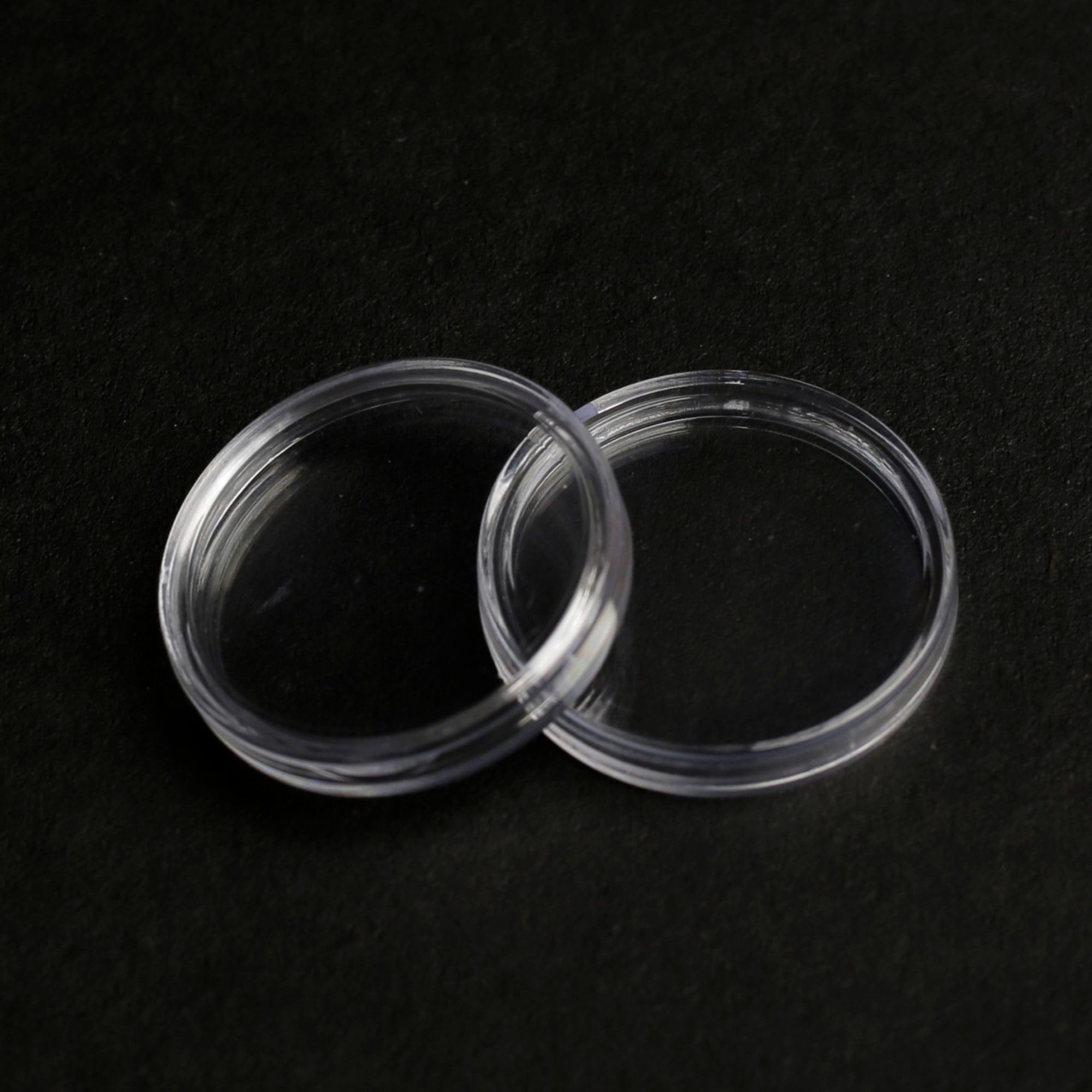 Lot De 100 Capsules Plastique Transparentes – Pour Pièces De Monnaie (22mm)