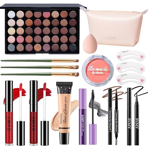 Miniatura 13 de Set de maquillaje para mujeres, kit completo de maquillaje para principiantes y profesionales, juego de maquillaje de viaje para adolescentes