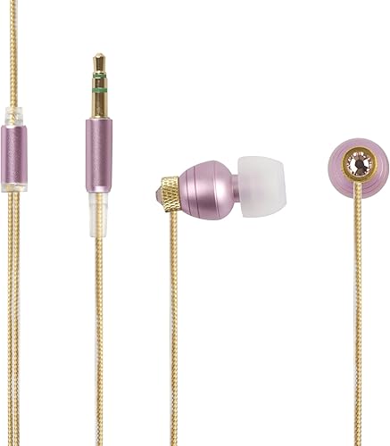 G-CUBE Swarvoski Crystal iBuds BEYOURSELF Inspire Others IB990P Vintage Rose Color Earbud Totalmente facetado Xilion - Corte Swarovski Element,