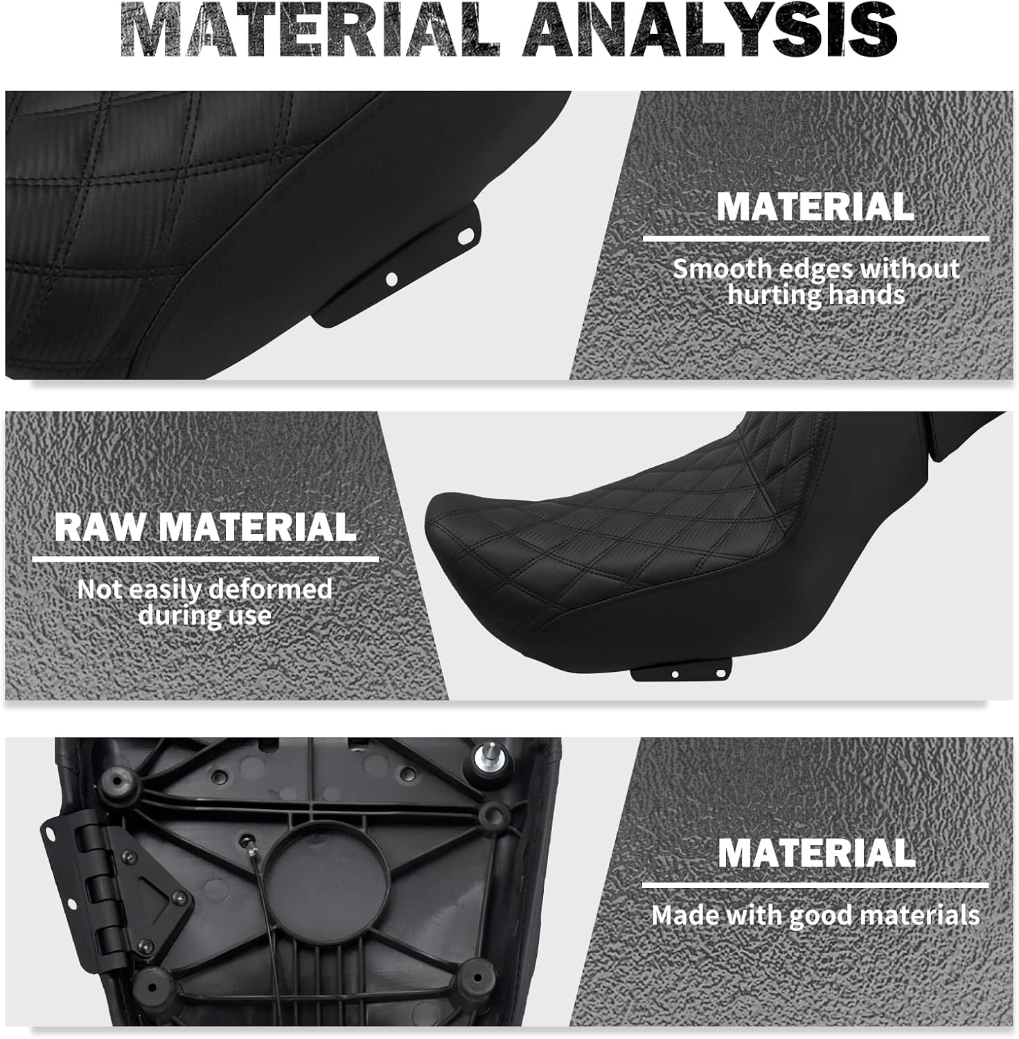 HDBUBALUS Motorcycle Driver Passenger Seat Two-up Seat Fit For Harley Nightster RH975 Nighster Special RH975S 2022-up (Black Stitching)