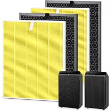 5510 Pet Care Replacement Filter Q Compatible with Winix 5510 5520 5530 Air Purifier Filter Replacement, H13 True HEPA & Activated Carbon, 2 HEPA + 2 Carbon Pack, Pet Care for Dander Odor Smoke