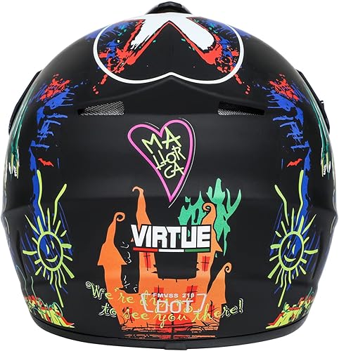 Miniatura 2 de Casco de motorcross, casco de bicicleta de montaña todoterreno, casco de motocicleta juvenil, casco unisex de cara completa, cómodo y ligero, juego