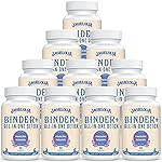 All-In-One Detox Binder Supplement 1500 MG - High Bioavailability, Liver Gut Detox Cleanse with Activated Charcoal, Zeolite & Bentonite Clay for Toxins, Liver, Digestive, 900 Vegan Capsules