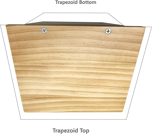 Miniatura 9 de PHOENANCEE Estantes flotantes pequeños, estante para altavoces, estante de pared trapezoidal para lámpara de mesa, exhibición de plantas, repisas