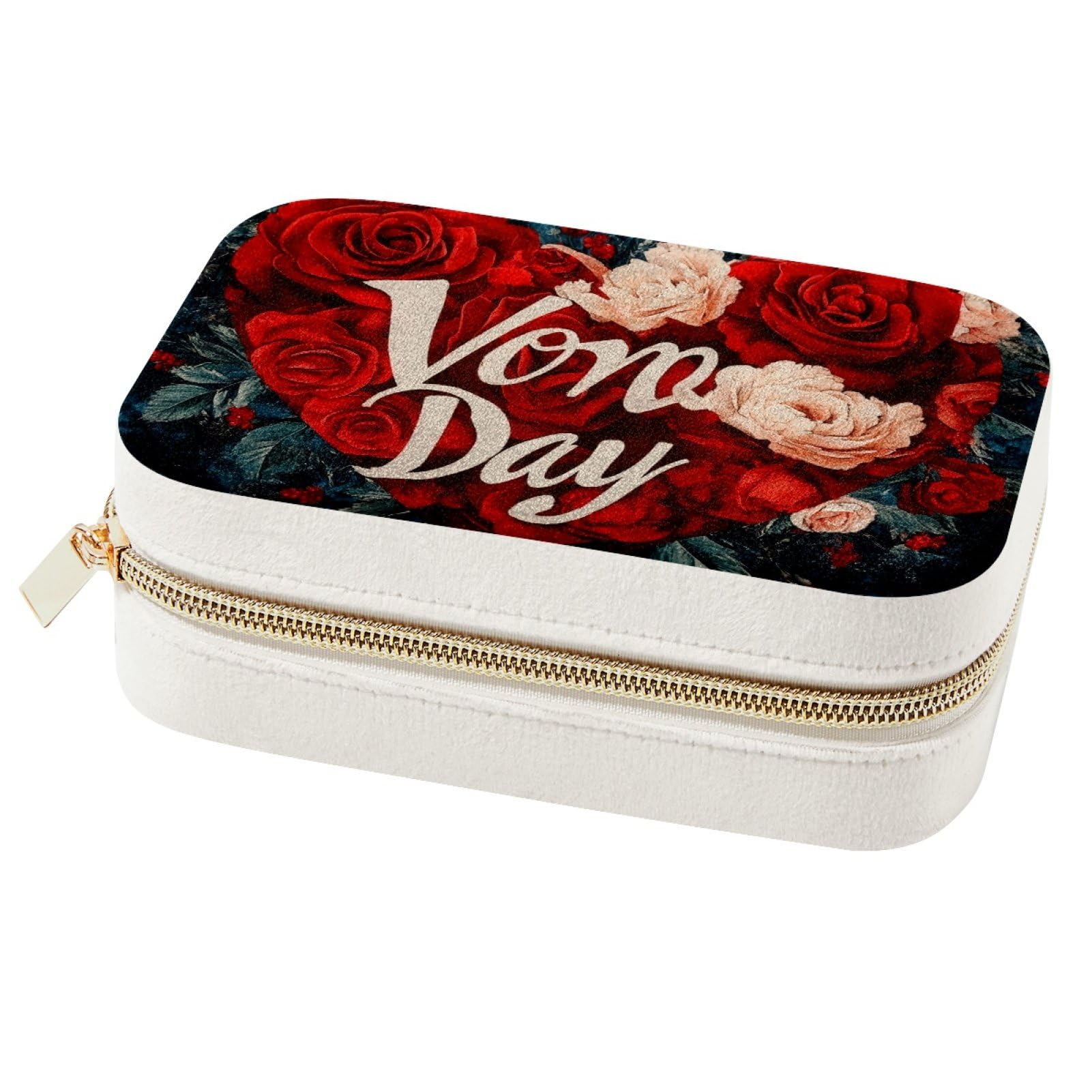 Boîte à bijoux portable et roses de rangement, le cadeau idéal pour demoiselle d'honneur
