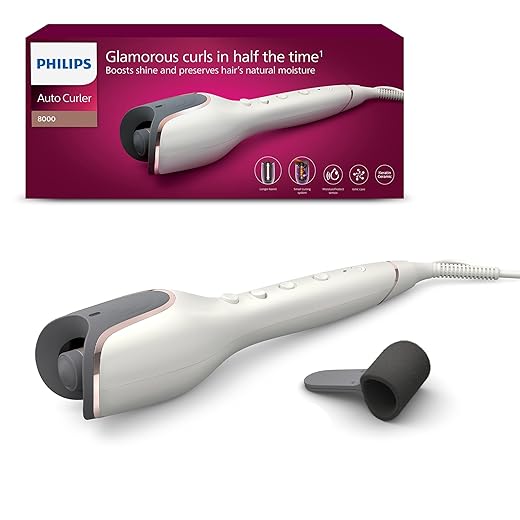 Philips BHB878/00 Utensilio de peinado Rizador de pelo Caliente Blanco 2 m - Moldeador de pelo (Rizador de pelo, Caliente, 170 °C, 30 s, Blanco, 2 m)
