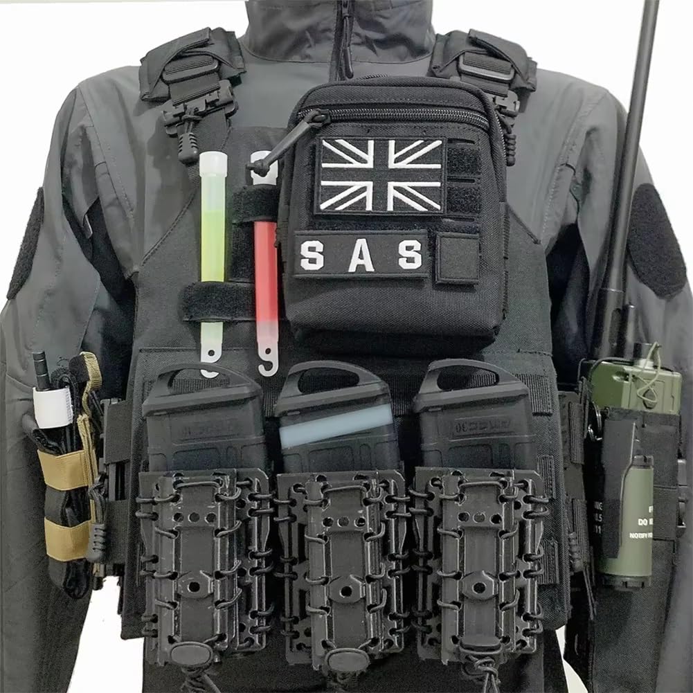 Chaleco Táctico Multifuncional Para Airsoft, Conjunto Completo - Con Portacargador Y Pequeña Bolsa Herramientas EDC. Equipo Modular Para El Pecho Para Cosplay, Juegos Guerra Al Aire Libre
