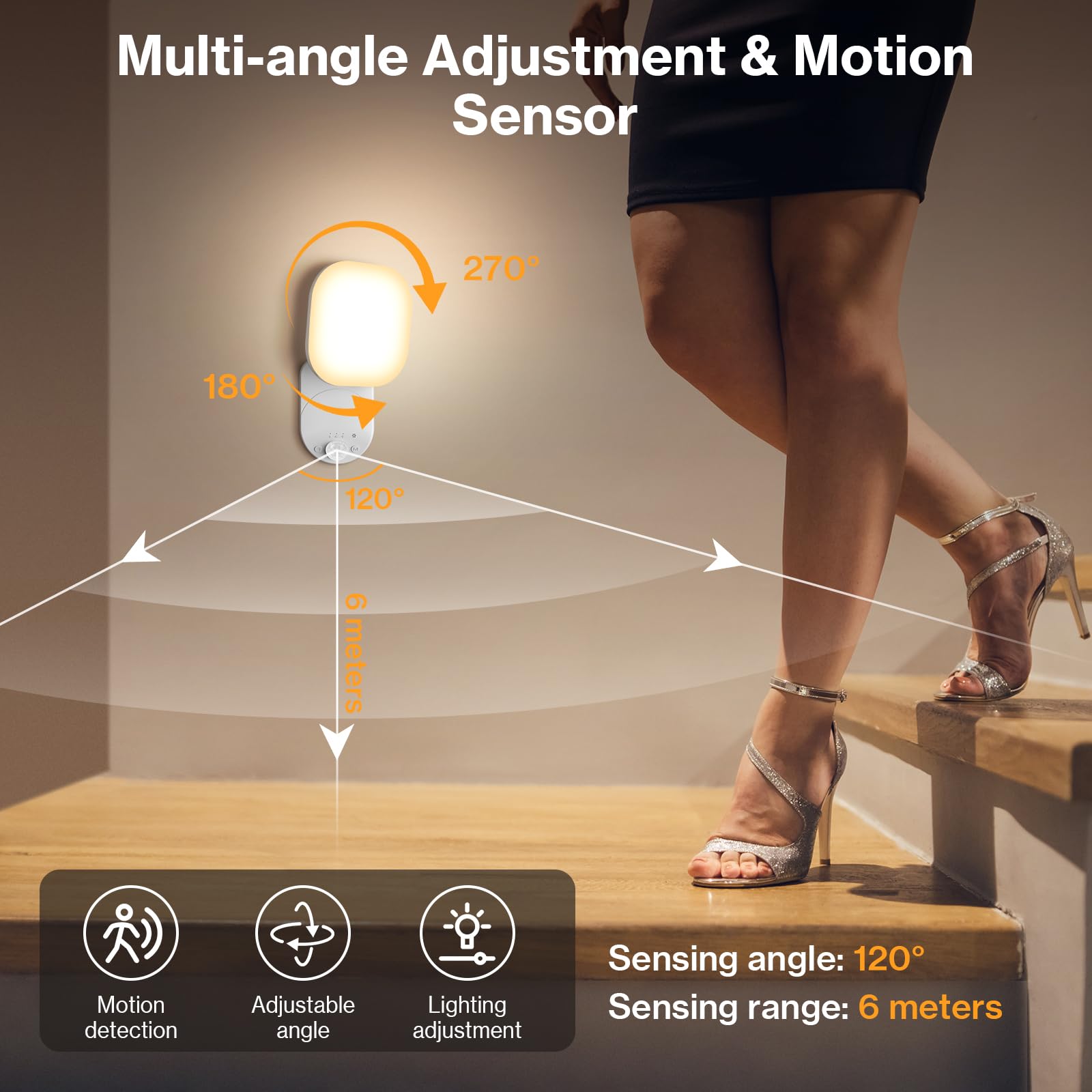 Luce LED Sensore Di Movimento Lumtoo, 2 Unità, Illuminazione
