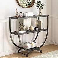 Vista 1 de GILLAS 3 Tier Console Tables, 30" Height Entryway Table, Sofa Table Behind Couch Table, Industrial Entryway Furniture Entry Way Table with Storage