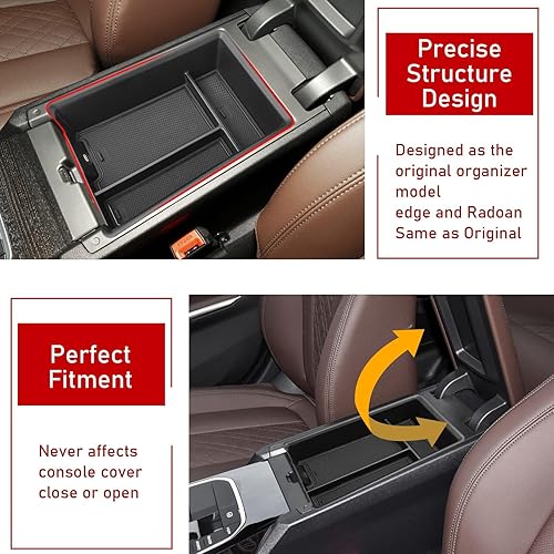 Miniatura 7 de TTCR-II Compatible con 2019-2024 2025 2026 BMW Serie 3 Organizador de consola central, para BMW Serie 4 Bandeja organizadora de consola i4 G26