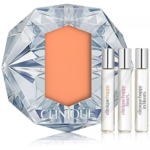 Clinique Happy Treats - Juego de 3 fragancias en aerosol Happy Treats Happy, Happy Heart and Happy In Bloom, 0.17 onzas cada uno