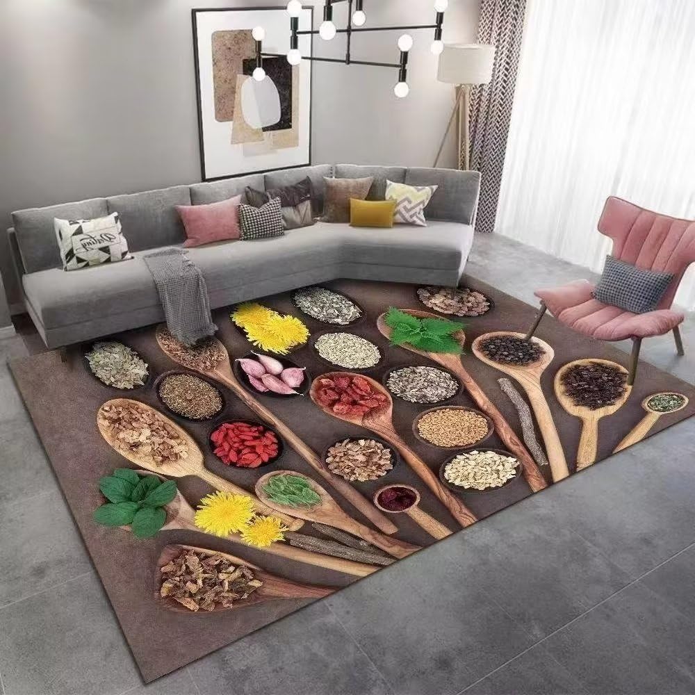 Tapis de salon gris 50x80cm lavable pour décoration de chambre moderne