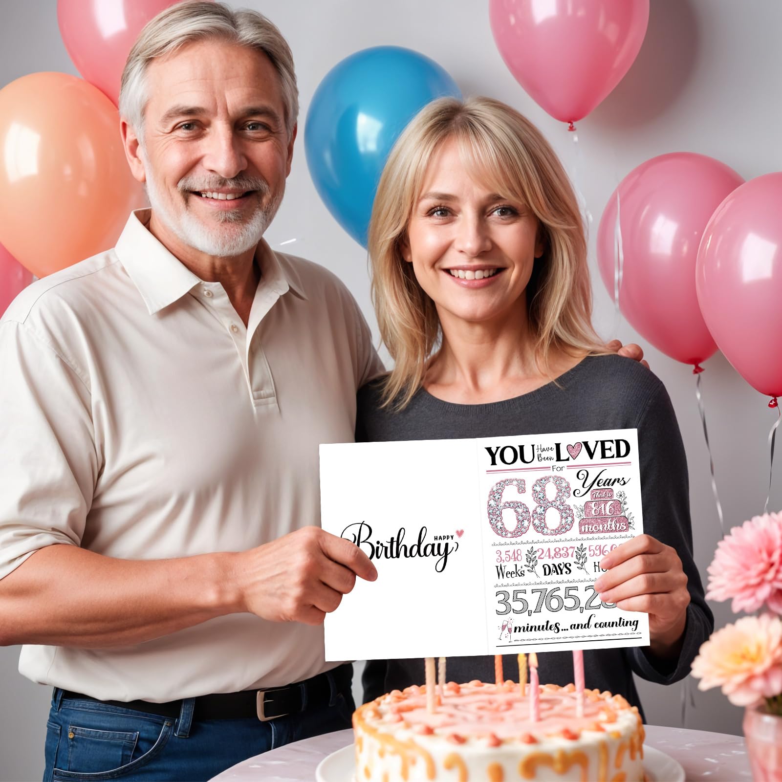 Feliz Tarjeta De Aniversario Con Corazones Y Rosas Tarjeta De Acuarela