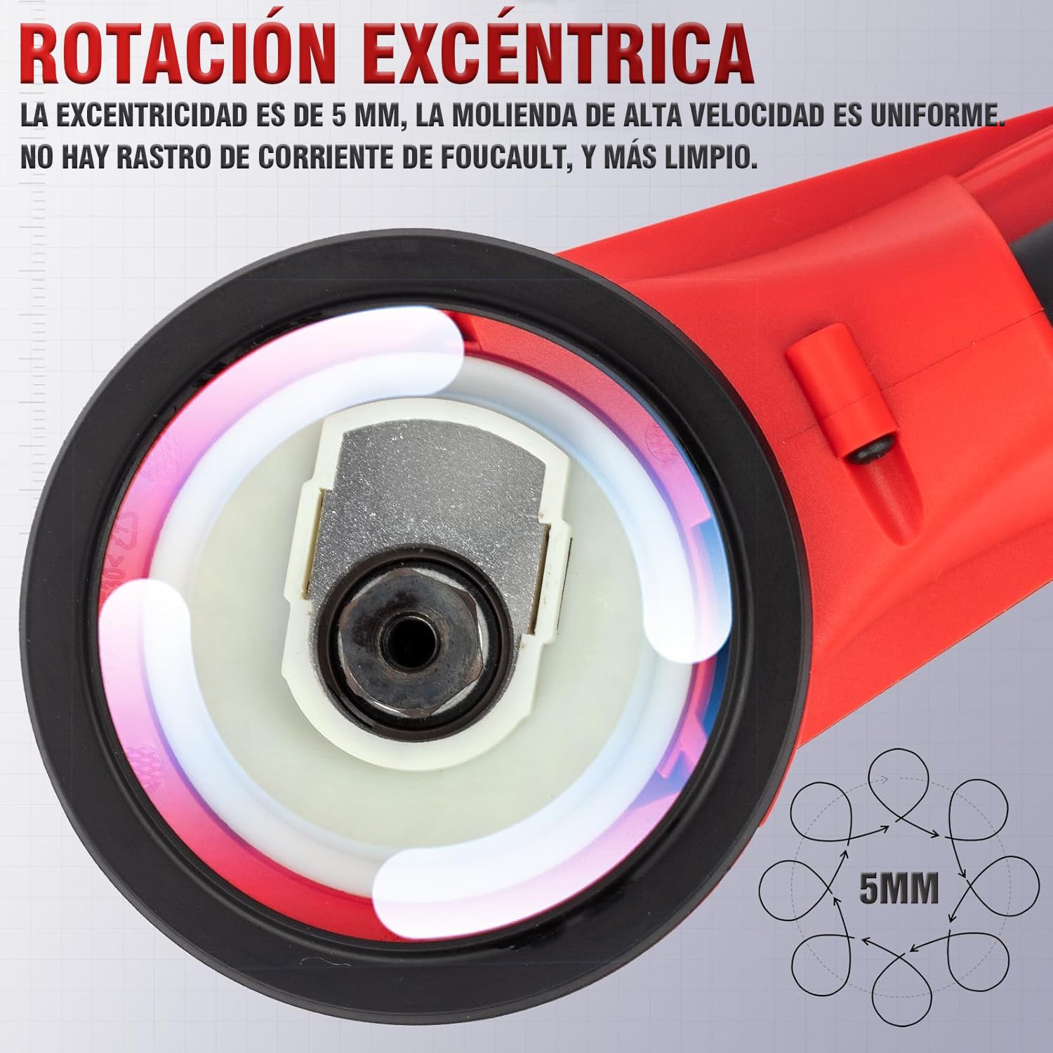 Autolock Lijadora Excentrica disco de 125/150 mm,350W Lijadora Orbital Electrica,7 Velocidades hasta 10,000 RPM,Para trabajar y pulir la madera (1pcs)