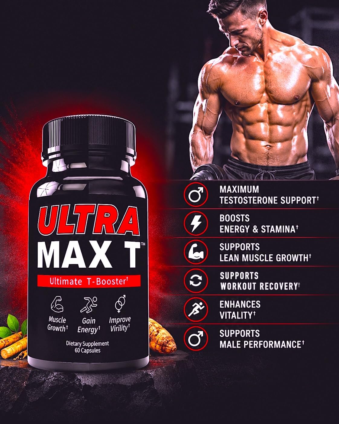 Andro400 Ultra Max T Men's T-Support, 3 Pack, 180 Capsules, 90-Day Supply — Amazon image 6