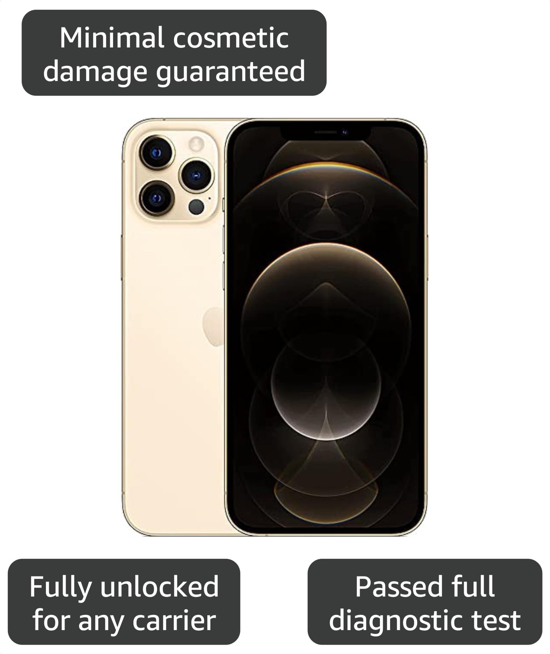 Amazon.com: Apple iPhone 12 Pro, 128GB, Gold - GSM Carriers
