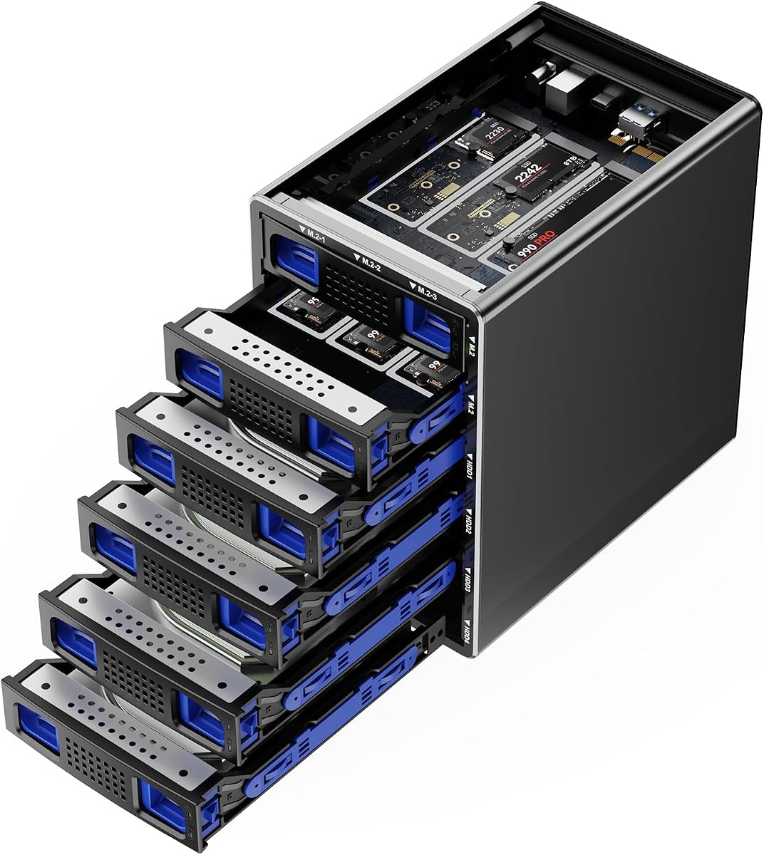 CENMATE Hybrid 4*2.5/3.5 SATA + 6 M.2 NVMe