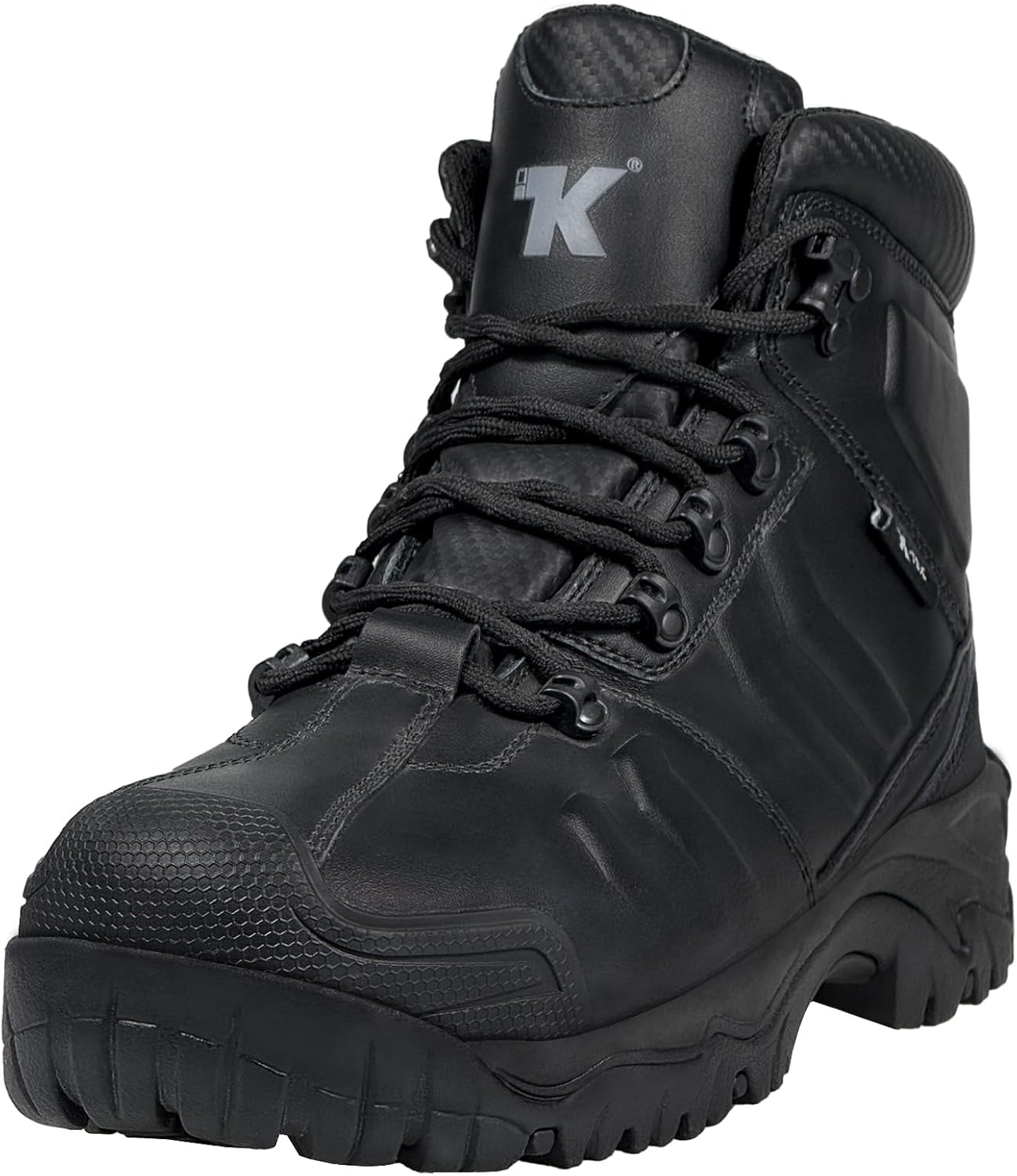 Steel Toe Boots, ASTM F2413-24, Waterproof Top Grain Leather Industrial Safety Work Boots, Puncture Proof, Oil/Slip Resistant, Heavy Duty Construction Boots