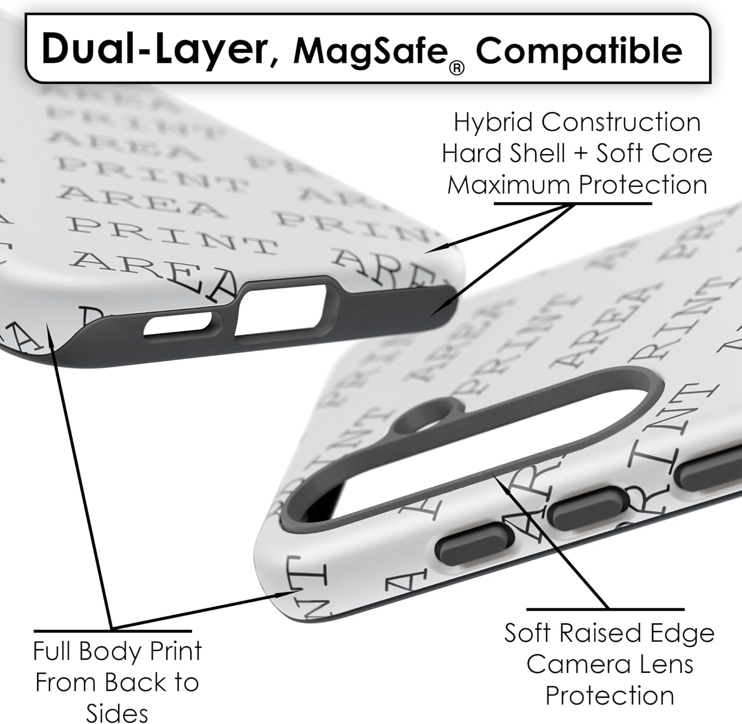 Hard Shell Phone Case for Samsung Galaxy S21, US Air Force 1 Print, Slim fit and Lightweight, Full Body Graphic Wrap, Print in USA