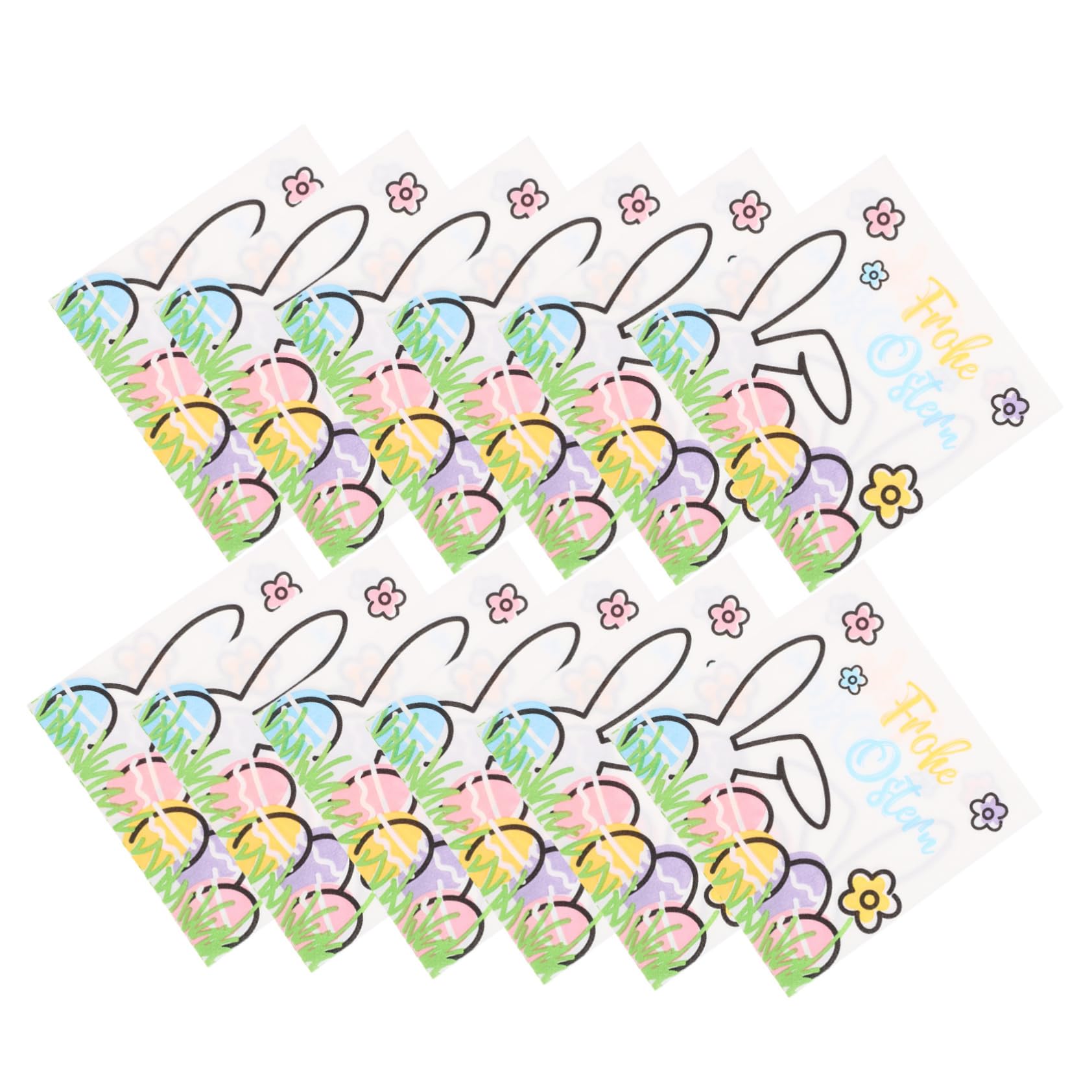 VALICLUD 400feuilles Serviettes Papier De Pâques Couches Pack De Colorées Avec Motifs De Lapins Et Œufs Parfaites Pour Vos Fêtes Et Buffets De Pâques