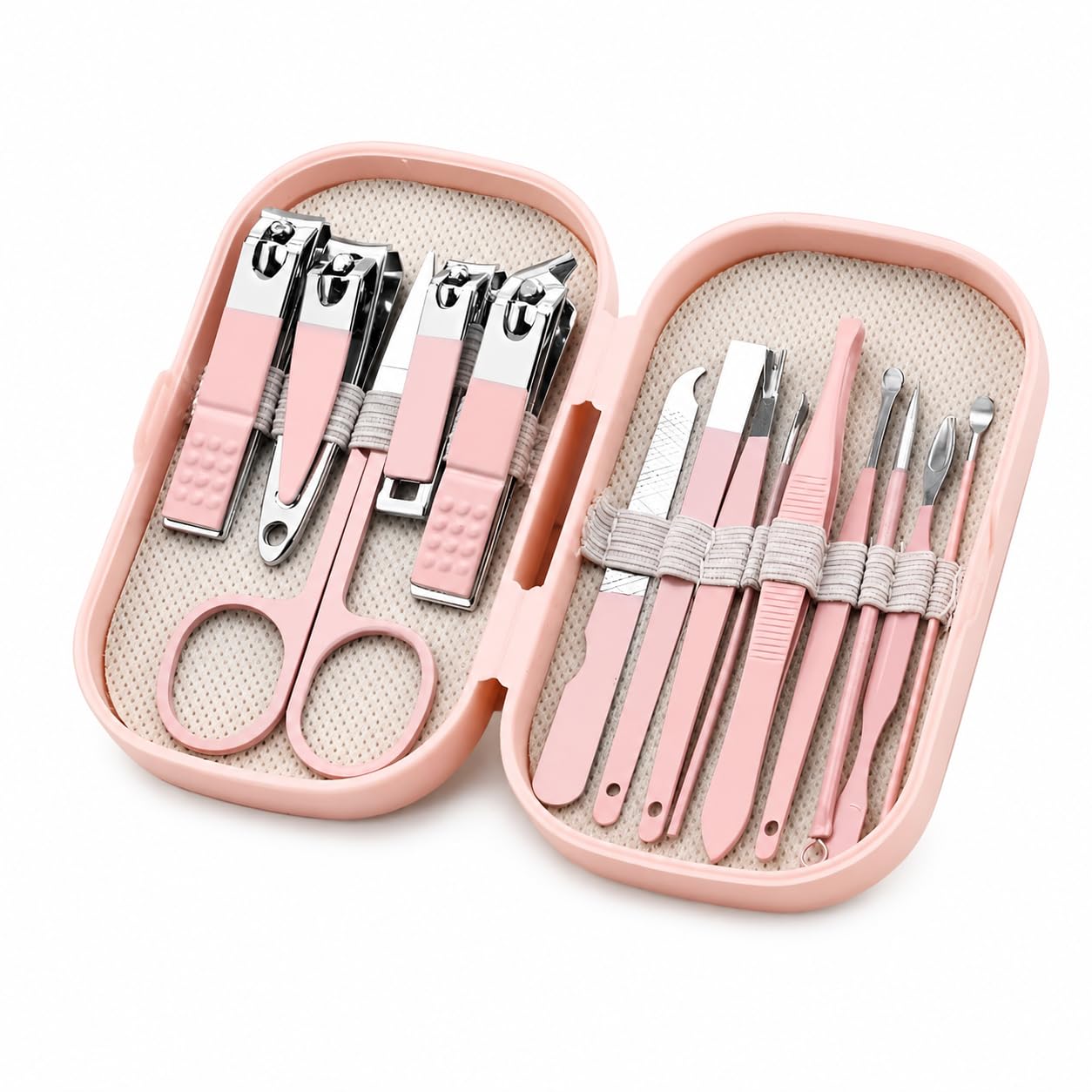 Stainless Steel Professional Manicure Set NaIL Cutter For Women Scissors Luxury Grooming Pedicure For Women Acne Grooming Blackhead Tool Leather Travel Case Kit Remover needle (14 in 1 Kit) | Premium Stainless Steel for Long-Lasting Sharp Performance-image-26