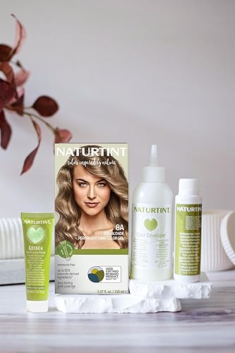 Miniatura 3 de Naturtint Tinte permanente para el cabello rubio ceniza 8A (paquete de 1), sin amoníaco, vegano, libre de crueldad, hasta el 100% de cobertura de