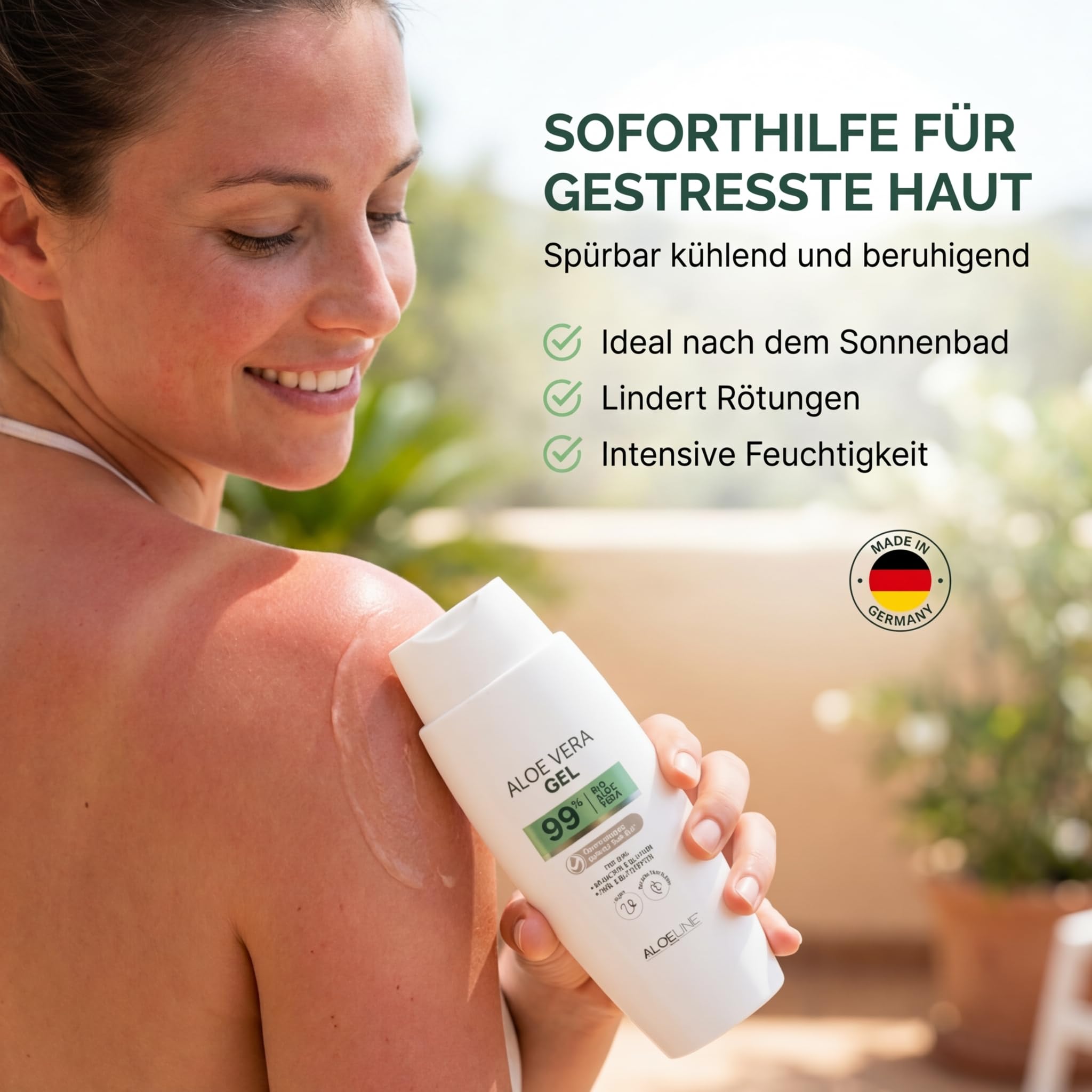 ALOE Line Bio Aloe Vera Gel 99%, vegan, After-Sun-Pflege fr Haut und Haar,  3 x 150 ml, feuchtigkeitsspendend, beruhigend, regenerierend, ohne Duft-  und Farbstoffe, fr empfindliche Haut : Amazon.de: Kosmetik