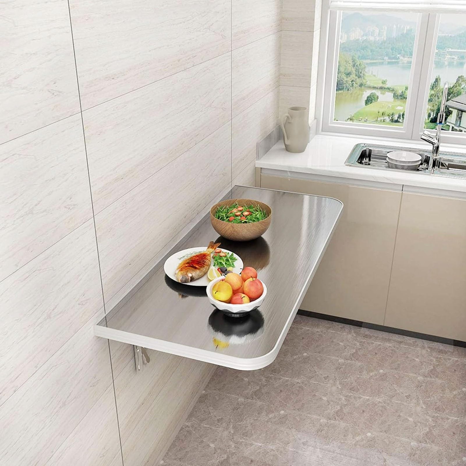 Table murale pliante pour bureau à domicile, l'étagère rabattable idéale pour studio