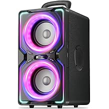 Hotlemon Large Bluetooth Speaker: 240W Peak Powerful Loud Sound with Deep Bass, 15H Playtime, Fast Charge, TWS, Portable Wireless Speakers for Outdoor, Party, Beach, Backyard, Home, Outside (Black)