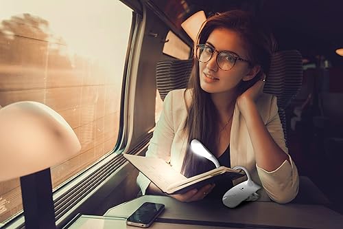 Miniatura 3 de Luz de lectura LED con clip, lámpara de libro de cuello recargable y flexible con brillo ajustable, perfecta para leer y viajar a la hora de