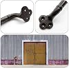 Barn Door Handle Black Cast Iron Door Handle Vintage Look Length 220 mm Garden Gate Handle with Screws Attached for Door Sheds Garages Cupboards Bathroom Handles Used