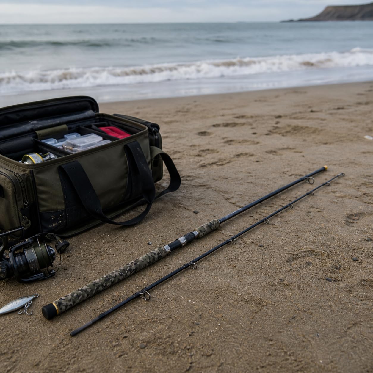 Canna da Pesca Lure Rod Composito Super, Impugnatura a pistola XXH, 2.1 m | composito - metallo - plastica 2 sezioni - fibra di carbonio - per pescatori - per lago