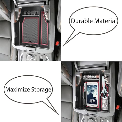 Miniatura 6 de Bandeja organizadora de consola central compatible con Chevy Traverse 2018-2021 2022 2023, caja de almacenamiento secundaria, bandeja de