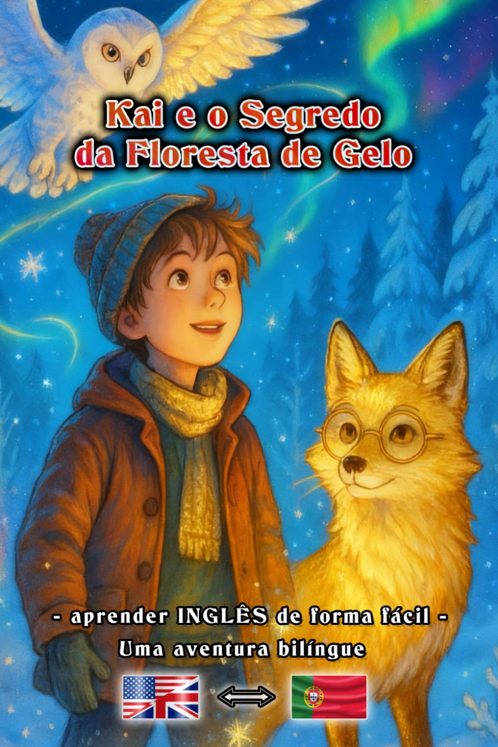 Kai e o Segredo da Floresta de Gelo - Livro de Aventuras | aprender INGLÊS de forma simples | Uma aventura bilíngue para jovens e adultos | Inglês - Português