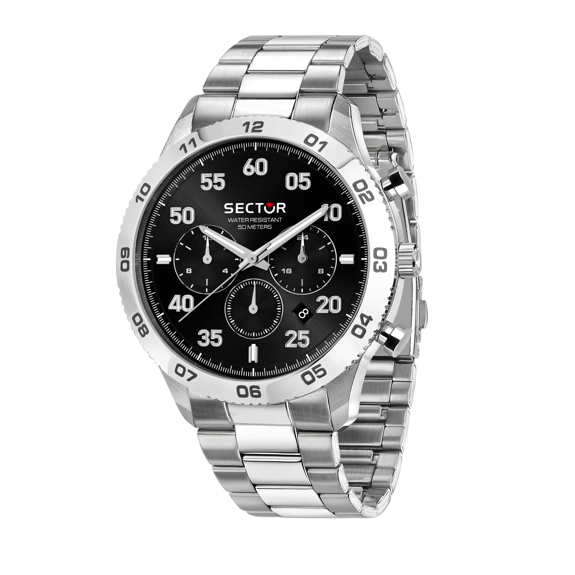 Sector No Limits Orologio Uomo 45 Mm – Quadrante Verde, Cinturino Acciaio, Multifunzione Al Quarzo, Collezione 270 - 5