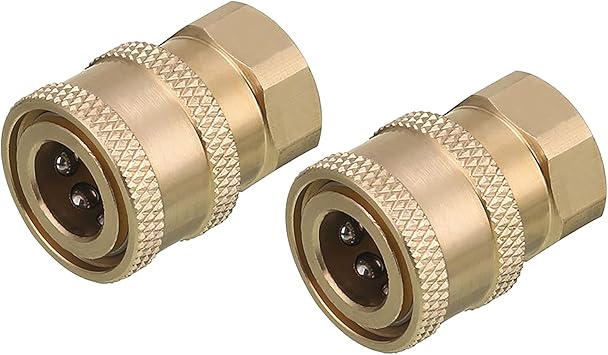RIDGE WASHER Pressure Washer Coupler, Brass Fittings, 1/4 Inch Quick Connect to Female NPT, 5000 ...