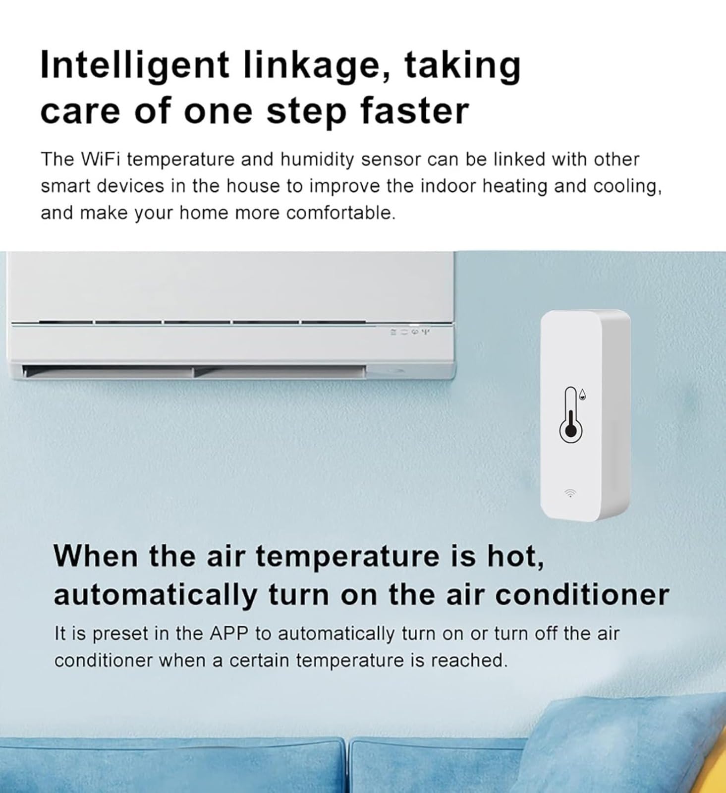 Czujnik temperatury i wilgotności WiFi: bezprzewodowy monitor temperatury i wilgotności z alertami aplikacji, bezpłatne przechowywanie danych eksportowych, kompatybilny z wieloma aplikacjami