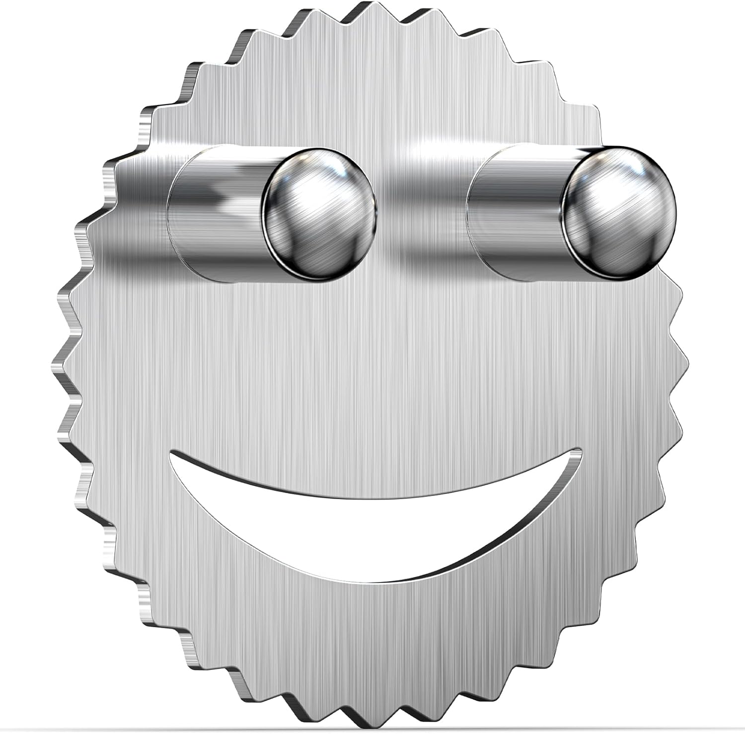 Stainless Steel Scrubber Smiley Face Dish Sponge Holder, Silver Sink Caddy Organizer Storage with Suction Cup for Kitchen, Rv Apartment Kitchen Accessories Decor