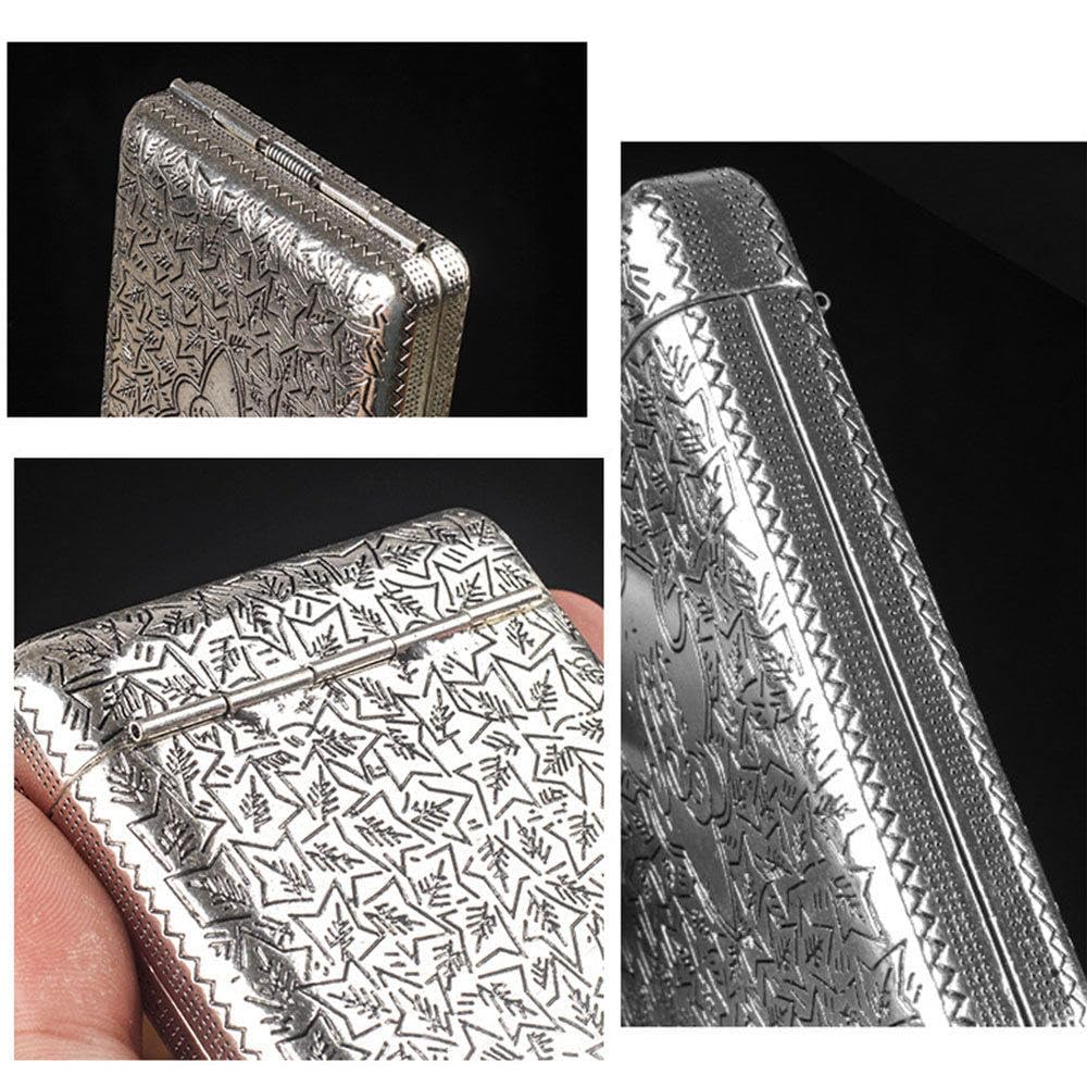 Amazon.com: Cigarette Case 14 Capacity, Three Open Alloy Retro Metal Cigarette  Case Box, Ultra-Thin Creative 3-Sided Carved Cigarette Holder Case,  Portable Pressure-Proof, For Men And Women,Silver : Industrial & Scientific