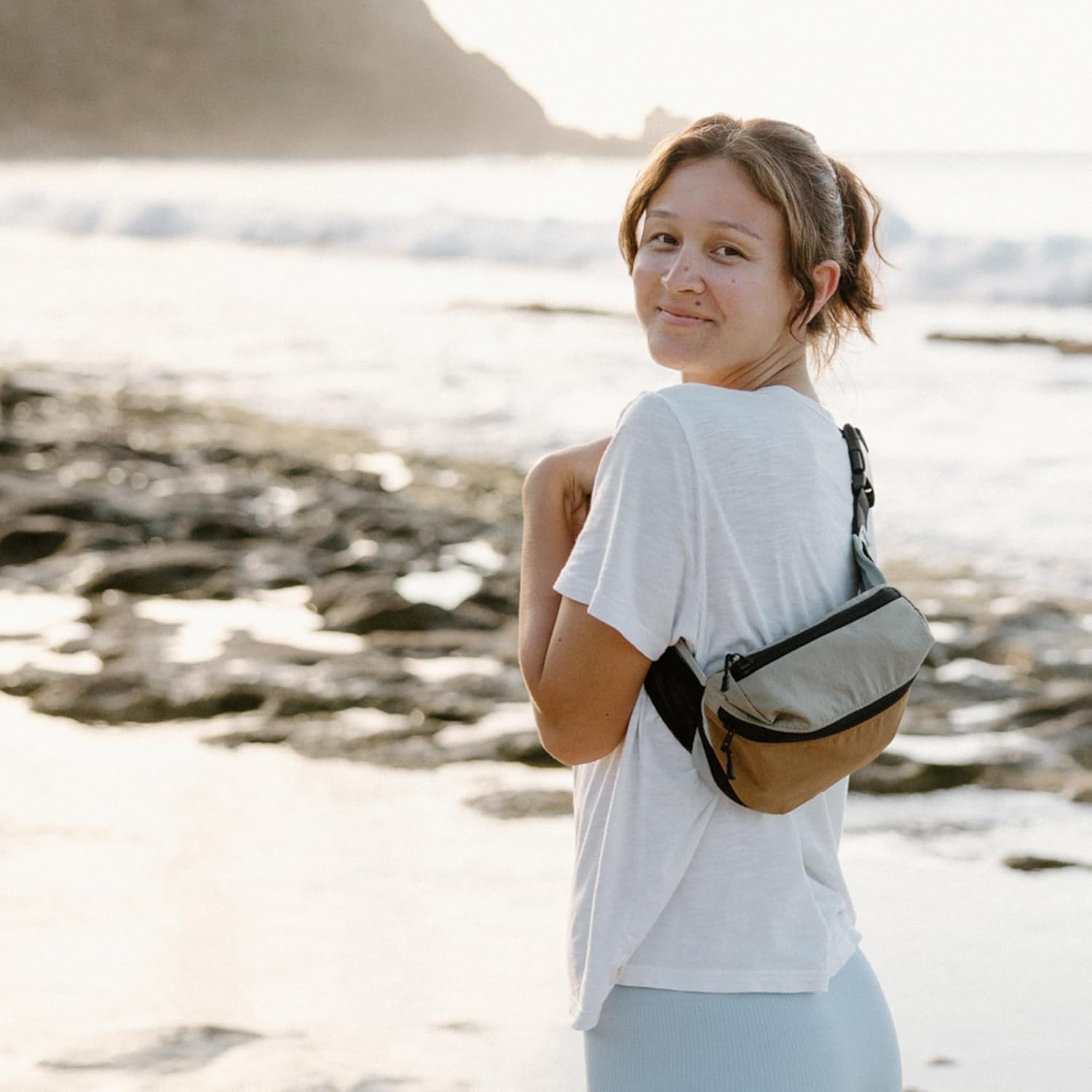 Nomadix Fanny Pack Eastern Beach – Lightweight, Water-Resistant Crossbody Bag for Hiking, Festivals, and Travel – Eco-Friendly Recycled Nylon with Key Clip, Dual Pockets, and Secure Storage - Image 8