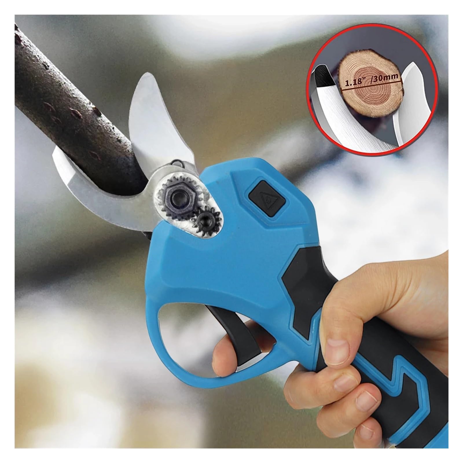 Nożyce do Przycinania, 30mm akumulatorowe nożyce elektryczne do przycinania drzewo ogród sekator Cutter gałęzie elektronarzędzia(No battery)