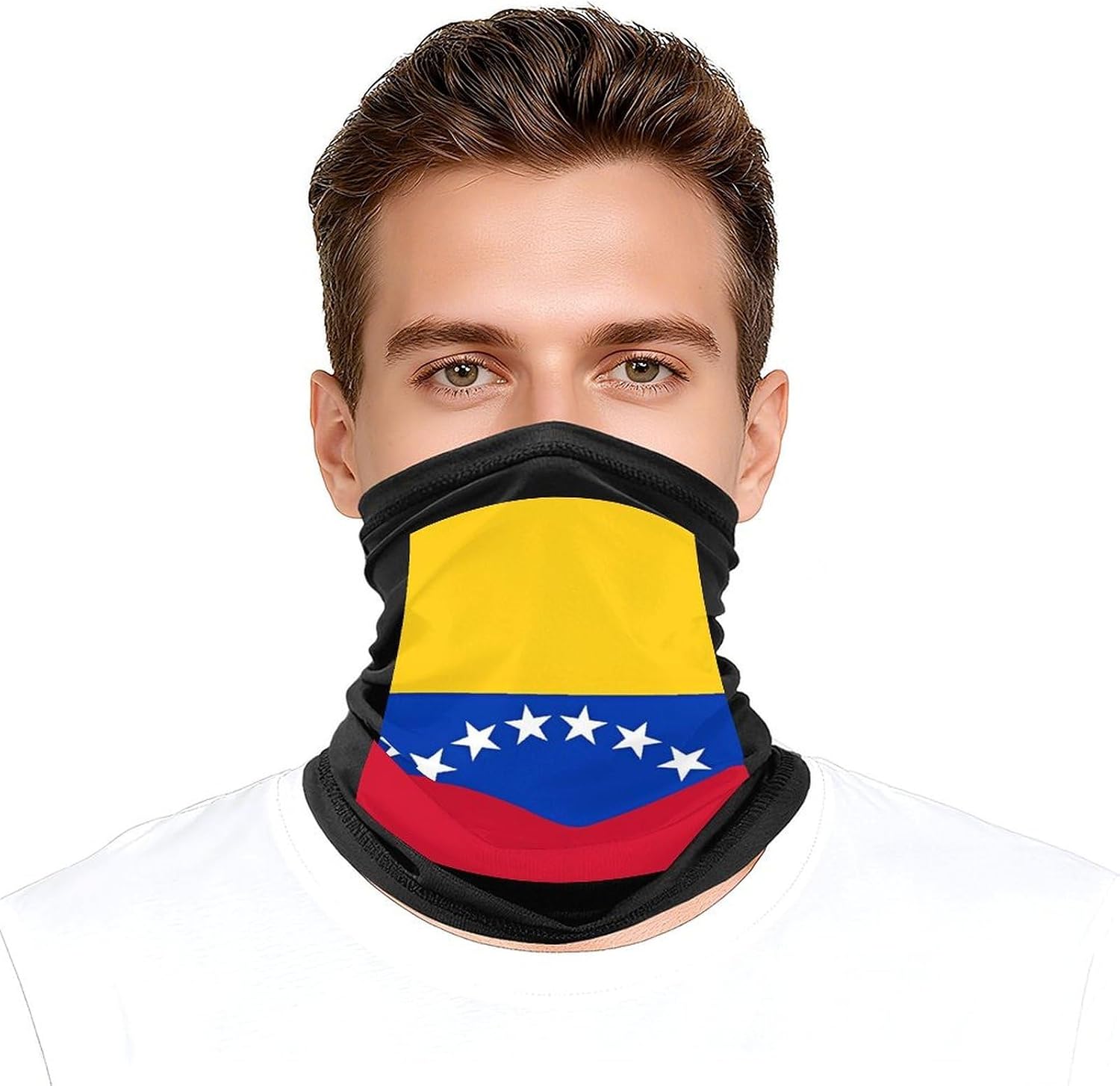 Flag of Venezuela Neck Gaiter Face Mask UV Protection for Men Women, Breathable Quick Dry Face Cover Bandana Outdoor Sports Balaclava Wind-Proof for Hiking Skiing Motorcycle Cycling