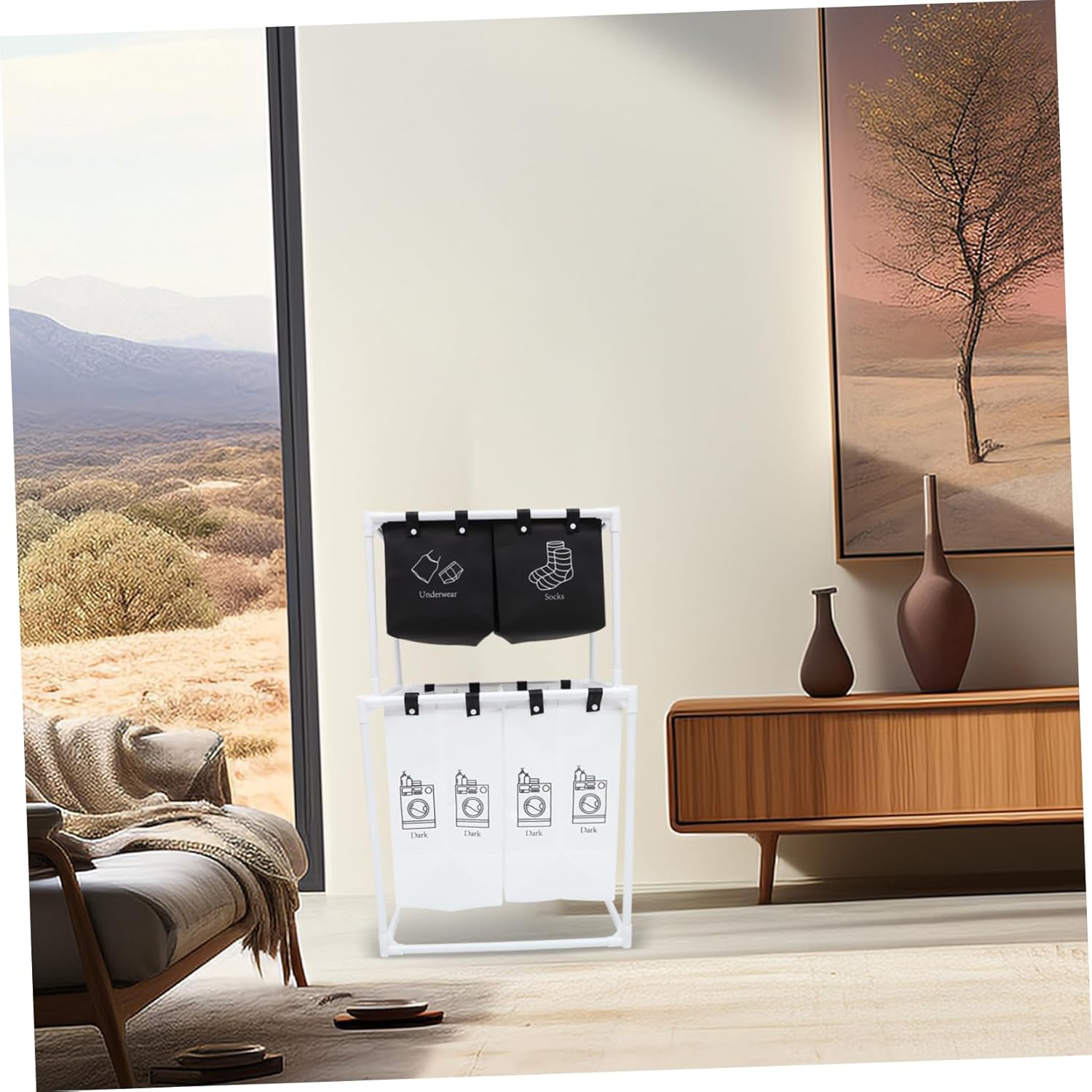 Ciieeo Large Capacity Laundry Hamper with Stand Thick Clothes Storage Basket for Bedroom and Bathroom Lightweight Pressure Resistant Organizer for Dirty Clothes and Household Items